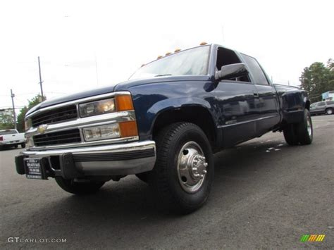 1996 Indigo Blue Metallic Chevrolet Ck 3500 C3500 Crew Cab Dually