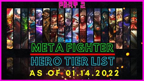 Best Fighter In Mobile Legends Fighter Tier List Mobile Legends