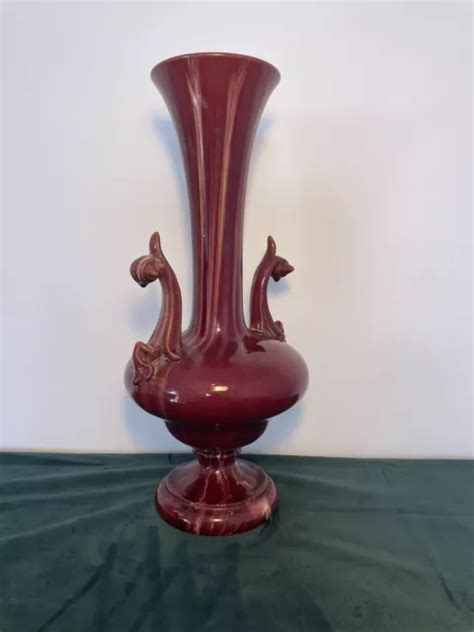 GRAND VASE VALLAURIS Signé J Massier Bordeaux Flammé EUR 49 00