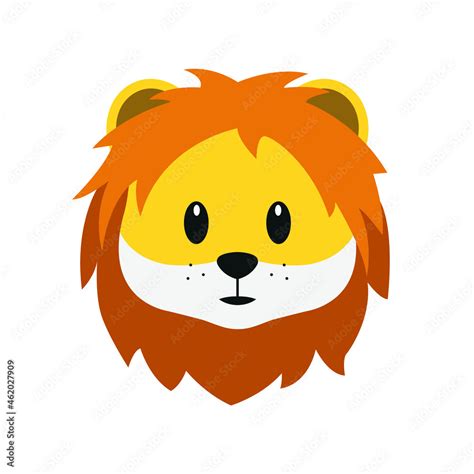 Lion vector emoji illustration cute Stock Vector | Adobe Stock