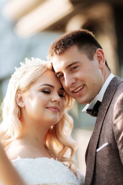 Premium Photo Happy Bride And Groom Portrait