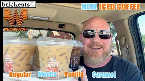 Whataburger NEW Iced Coffee REVIEW All 4 Flavors Brickeats YouTube