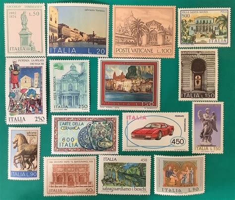 15 ITALY SCENES Vintage MINT Postage Stamps Vatican Journals Journals