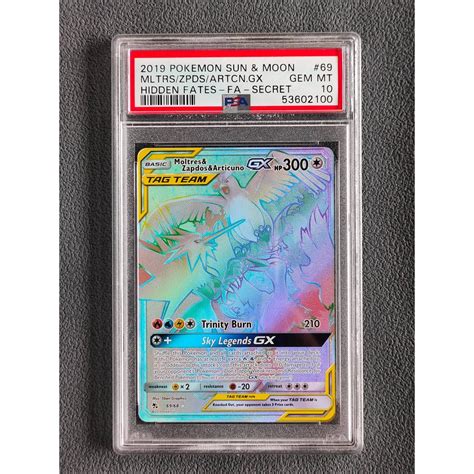 2019 POKEMON SUN MOON MOLTRES ZAPDOS ARTICUNO GX HIDDEN FATES FA