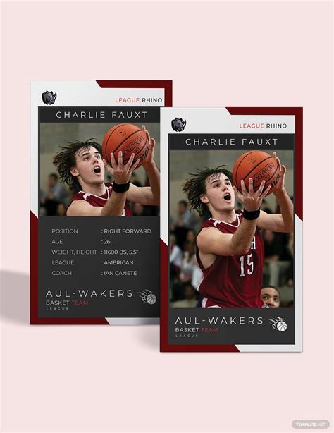 Nba Trading Card Template In Word Psd Illustrator Pages Publisher