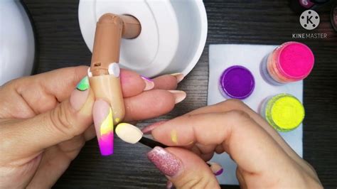 225 Diseño con pigmentos neón y efecto espejo YouTube Uñas Color