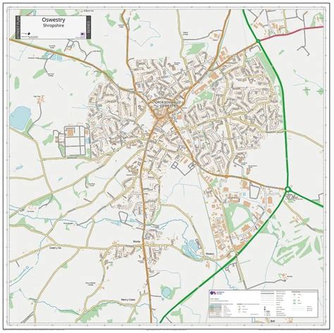 Oswestry Street Map