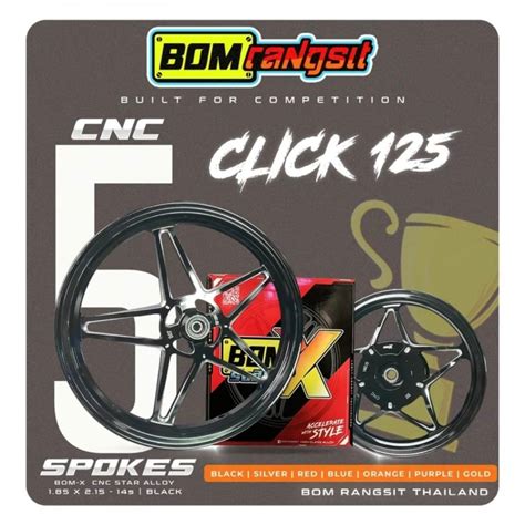 Bom Rangsit Cnc Star Spoke Mags Click Motorcycle Parts Shopee