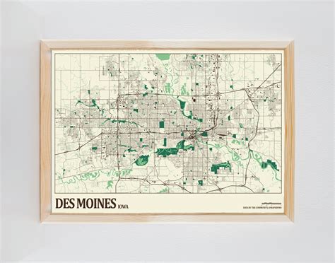 Des Moines Street Map - Etsy