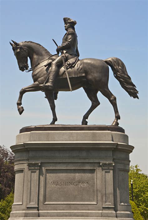 Equestrian Statue of George Washington at the Boston Public Garden ...