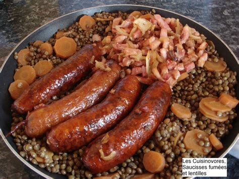 Les Cuisinovores Saucisses Fum Es Et Lentilles