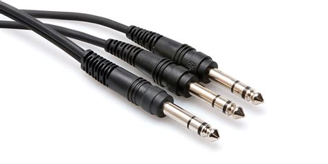 1/4 in TRS to Dual 1/4 in TRS - Y Cable - Analog Audio | Hosa Cables