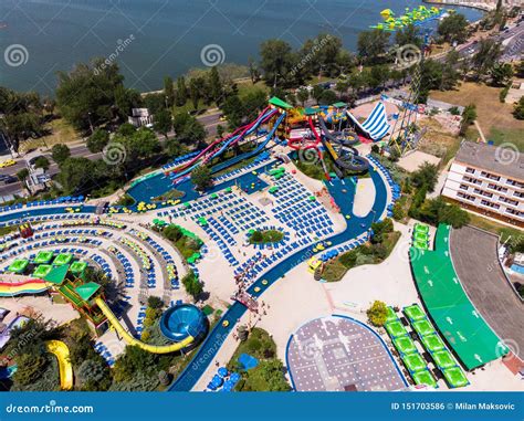 Mamaia Constanta Romania June 17 2019 Aerial View Of Aqua Magic