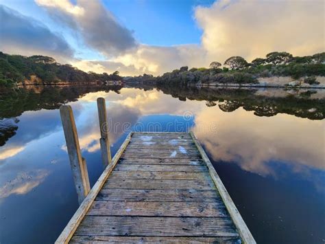 Glenelg River Reflection At Nelson Stock Photo Image Of Water Dock