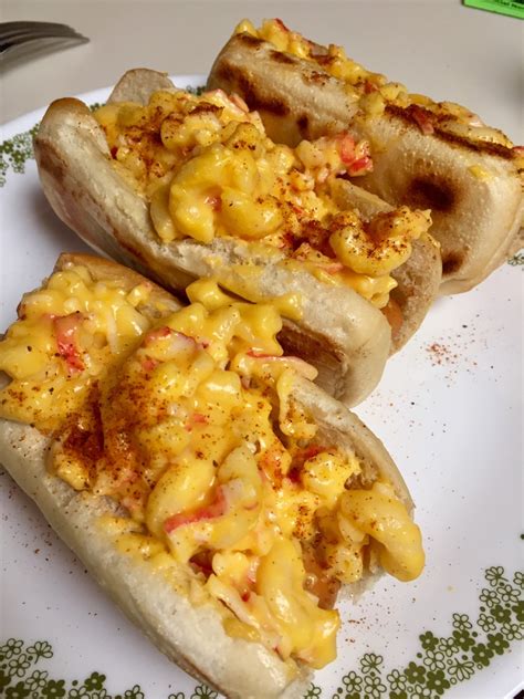 Gourmet Hot Dog Recipe Crab Mac N Cheese Dog Delishably