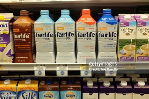 Containers Of Coca Cola Companies New Fairlife Milk Are Seen On A