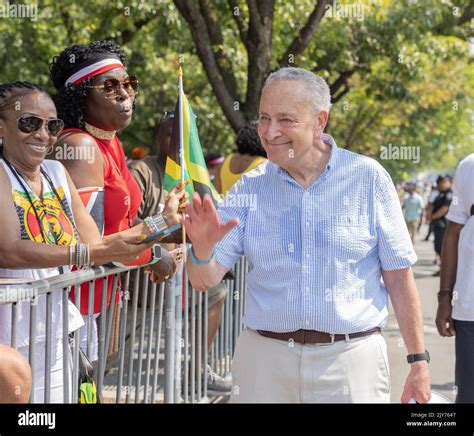 BROOKLYN, N.Y. – September 5, 2022: Senator Chuck Schumer (D-NY) greets ...