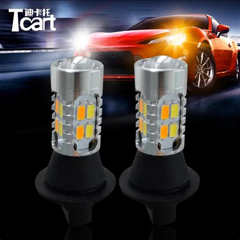 Tcart Car Drl Daytime Running Light Turn Signals Auto Led Lamps White