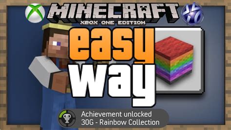 Rainbow Collection Achievement Trophy Guide Minecraft Xbox PS