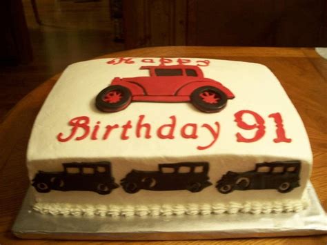 Antique Car 91st Birthday Cake