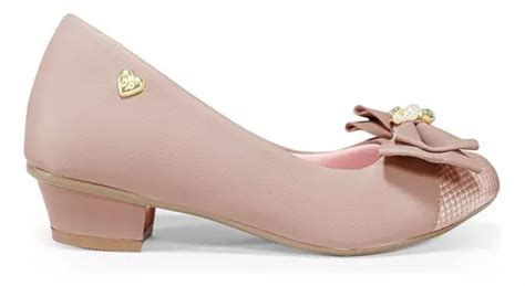 Sapatilha Feminina Nude Infantil Sandália Salto Parcelamento