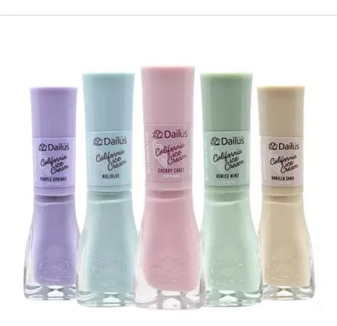 Dailus Esmalte Kit California Ice Cream 5 Cores 8ml Parcelamento Sem