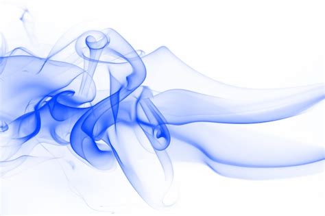 Premium Photo Blue Smoke Abstract On White Background Ink Water On White