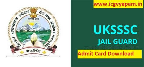 Uksssc Jail Guard Admit Card Bandi Rakshak Exam Date