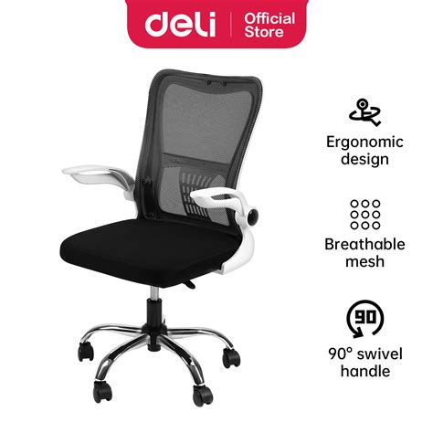 Deli Office Chair Kursi Kantor Kursi Kerja Desain Ergonomis Sangat