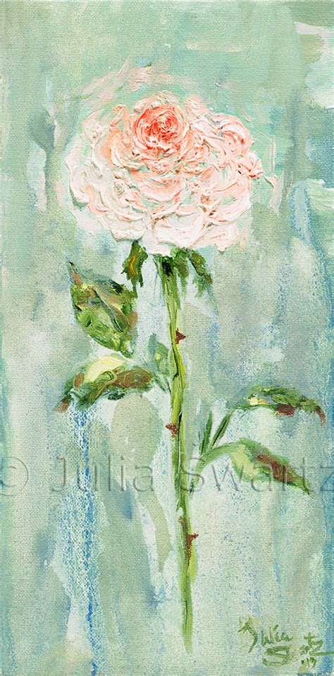 Pink Rose Flower Oil Painting