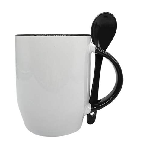 Mug With Spoon Black Titan Jet Africa