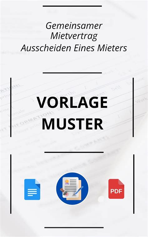 Gemeinsamer Mietvertrag Ausscheiden Eines Mieters Vorlage Und Muster