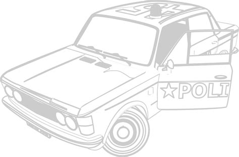 Police car outline 36660528 Vector Art at Vecteezy