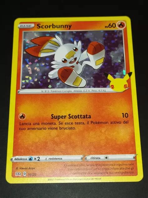 MCDONALD S POKEMON 25TH Anniversary Ita Scorbunny 16 25 No Holo New 1