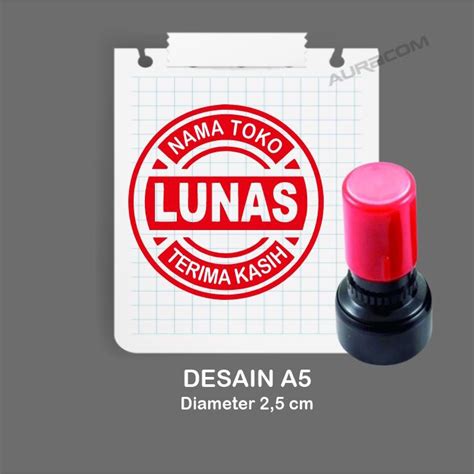 Jual Cod Stempel Lunas Stempel Toko Cap Lunas Stempel Lunas Bulat