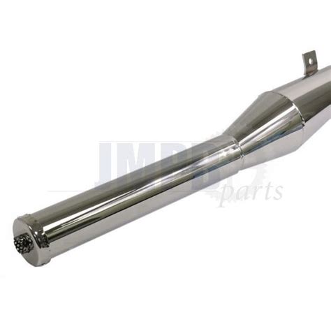 Exhaust Tomos P4 Glass Wool Damped Chrome JMPB Parts