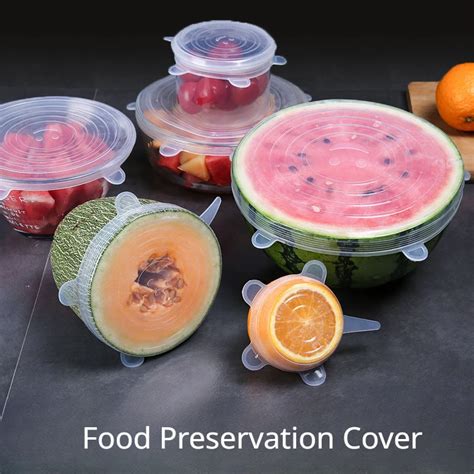 Reutiliz Vel Food Grade Silicone Cover Preserva O Bandeja Elastic Cover