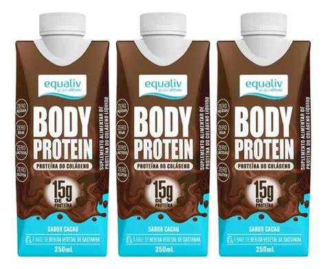 Kit Body Protein Cacau G Prote Na Equaliv Ml Mercadolivre