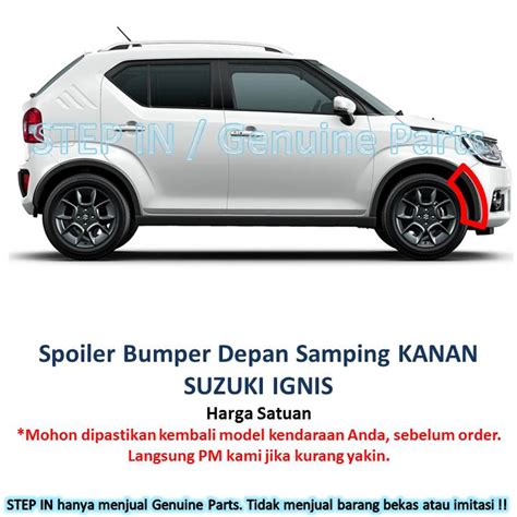 Step In Moulding List Garnish Lis Hitam Spoiler Bumper Depan Kanan