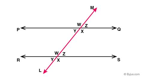 Transversal In Geometry Meaning Angles Made By The Transversal And Example