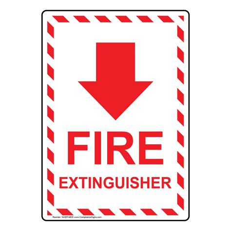 Fire Extinguisher Arrow Sign