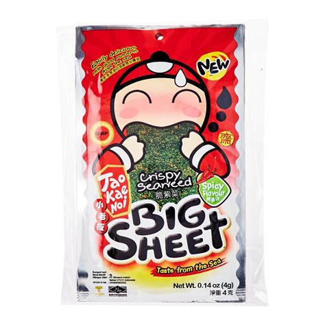 Tao Kae Noi Seaweed Big Sheet Spicy Flavour NTUC FairPrice