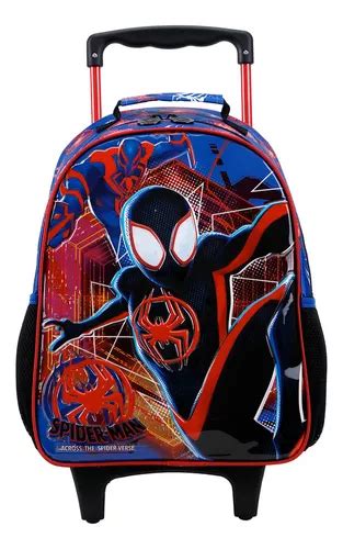 Mochila Con Ruedas Spider Man Para Ni Os Spider Man Color Negro