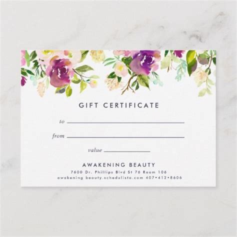 Vibrant Bloom T Certificate Zazzle T Certificate Template