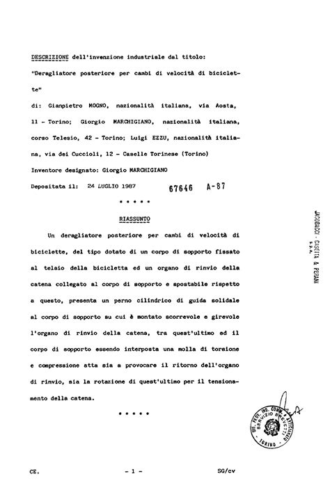 Italian Patent # 1,211,236 - Marelmo scan 5