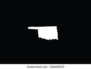 Oklahoma Outline Map State Shape Usa Stock Vector (Royalty Free ...