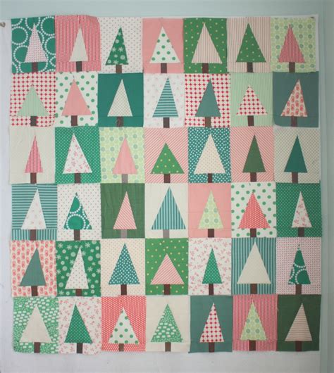 Modern Christmas Tree Quilt Patterns - mypaperbleeds