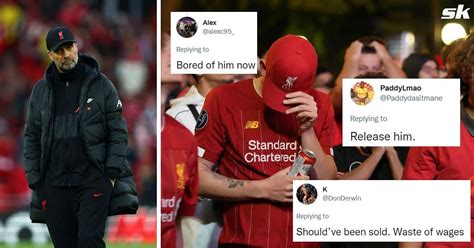 “release Him” “waste Of Wages” Liverpool Fans Upset With Latest