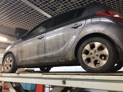 Замена масла в двигателе — Hyundai i20 (1G), 1,4 л, 2010 года ...