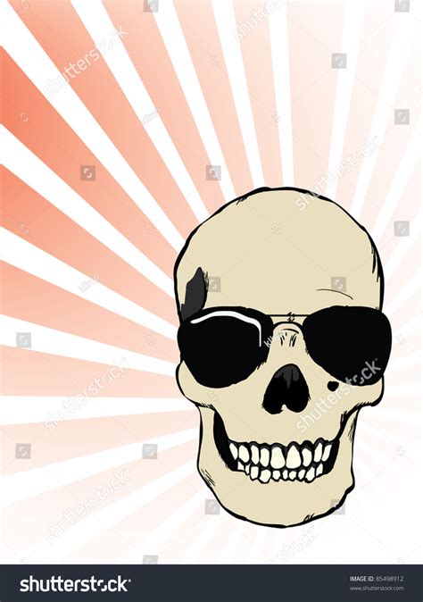 Raster Human Skull With Glasses Stock Photo 85498912 Shutterstock